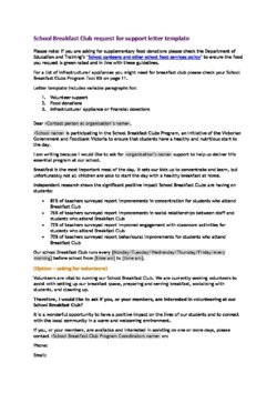 Request for community support letter template from schools pdf