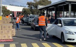 Foodbank Volunteers and beneficiaries of Drive Thru Program