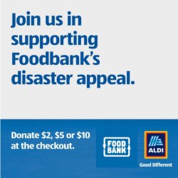 ALDI supporting Foodbank disaster appeal